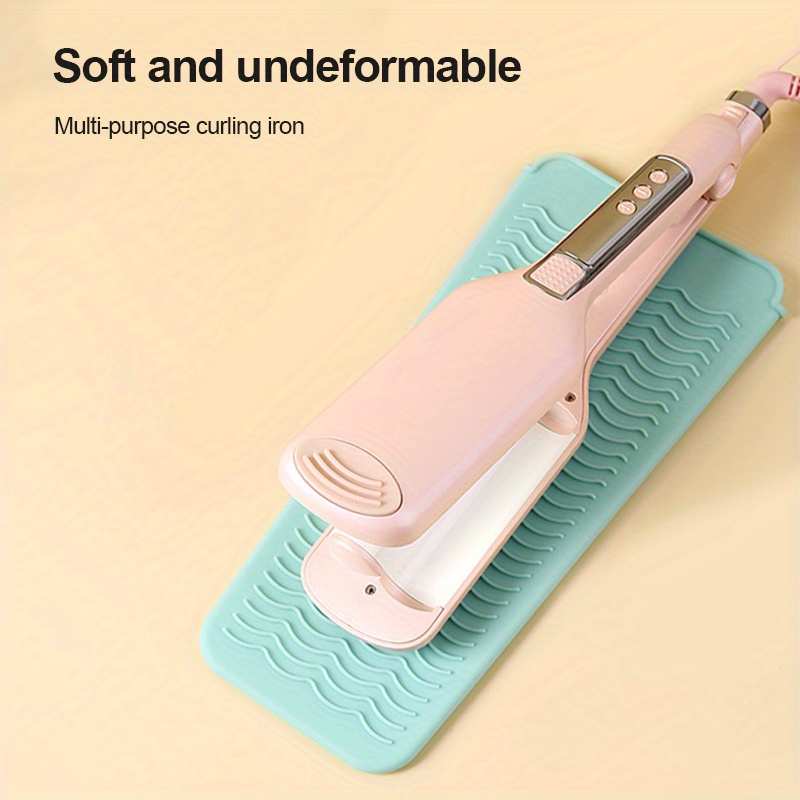 1 Heat Resistant Silicone Mat Pad Pouch for Flat Iron Curling Iron Hot Hair  Tool