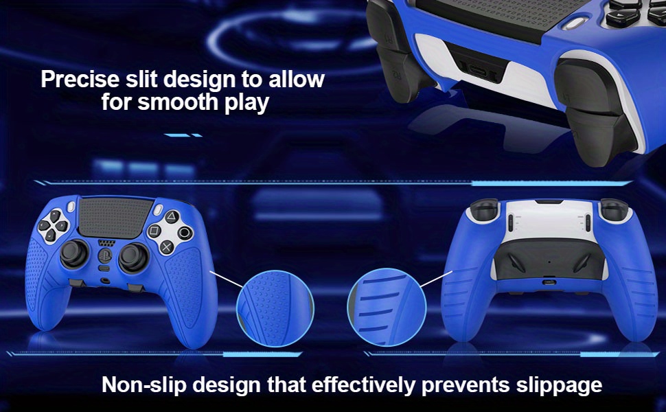 BRHE Anti-Slip Silicone Cover Case for ps5 Edge Controller Soft Rubber  Protector Skin for ps5 Edge Wireless Controller with 2 Thumb Grip Caps