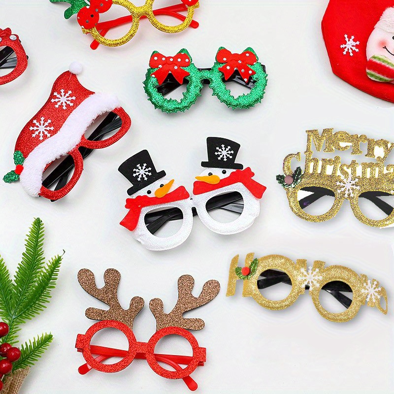 12pcs Gafas Navidad Purpurina Marcos Gafas Fiesta Vacaciones - Temu
