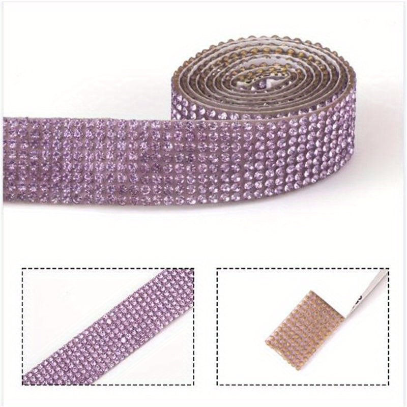 GUGANEL Self Adhesive Purple AB Rhinestone Ribbon Crystal Strips,Bling  Christmas Resin Rhinestone Diamond Sticker for DIY Crafts,Wedding,Halloween  Christmas Party(8 Rows of 3 Yards,Purple AB) - Yahoo Shopping