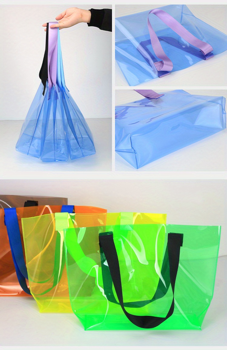 Laser Pvc Tote Bag Clothing Store Shopping Bag Promotion Temu