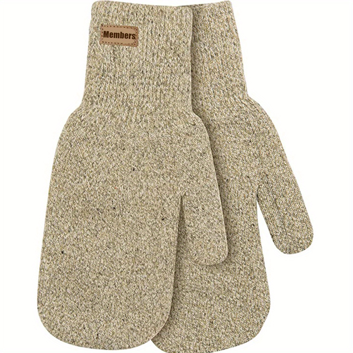 Knit Wool Gloves Men Full Mittens Cold Weather Indoors - Temu