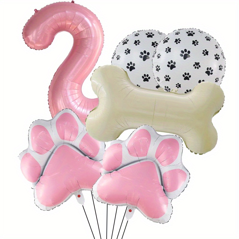 Dog Paw Print Latex Balloons Birthday Party Decorations Puppy Pet