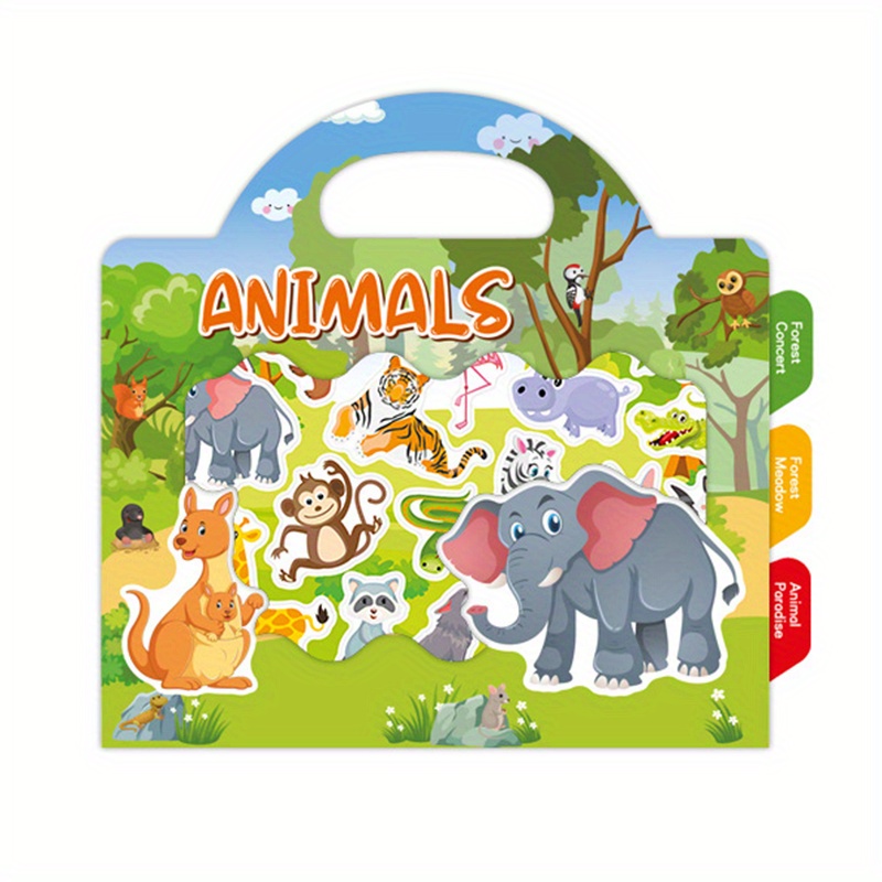 Reusable Sticker Album Book for Collecting & Trading with Free Sticker  sheet, Activity Book for Kids, Learn About Animals, for Children, Boys &  Girls.