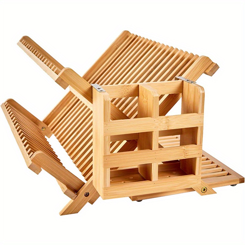 Kitcheniva Collapsible Bamboo Wooden Dish Drying Rack