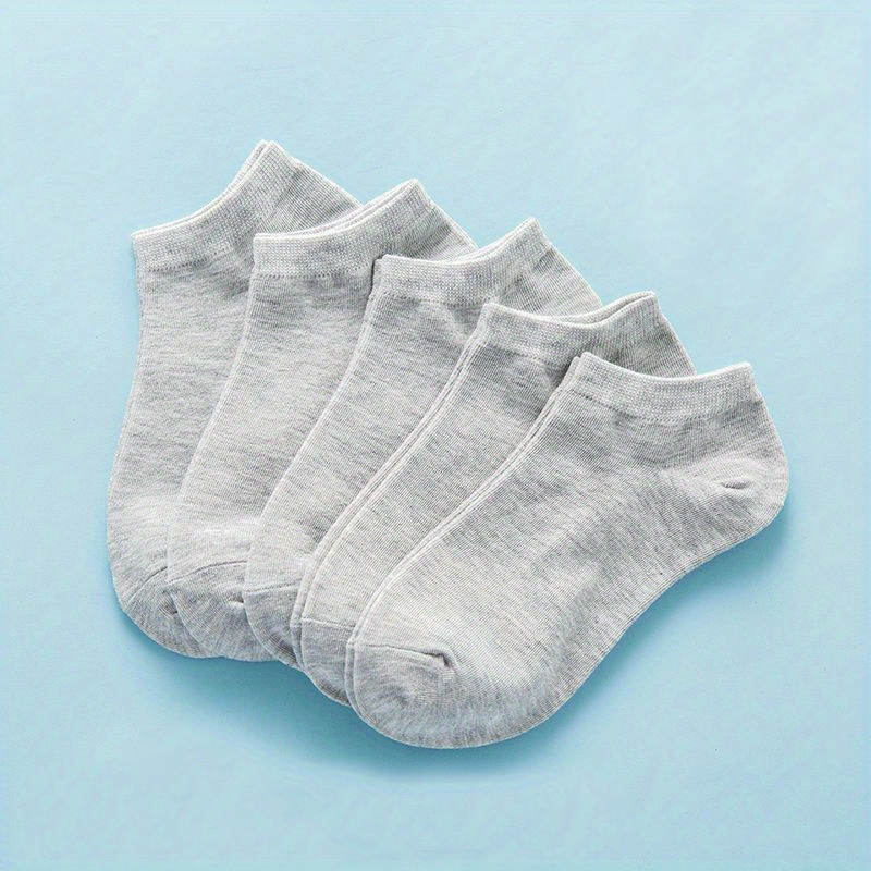 Teenager Cotton Blend Solid Ankle Socks for Kids Teens