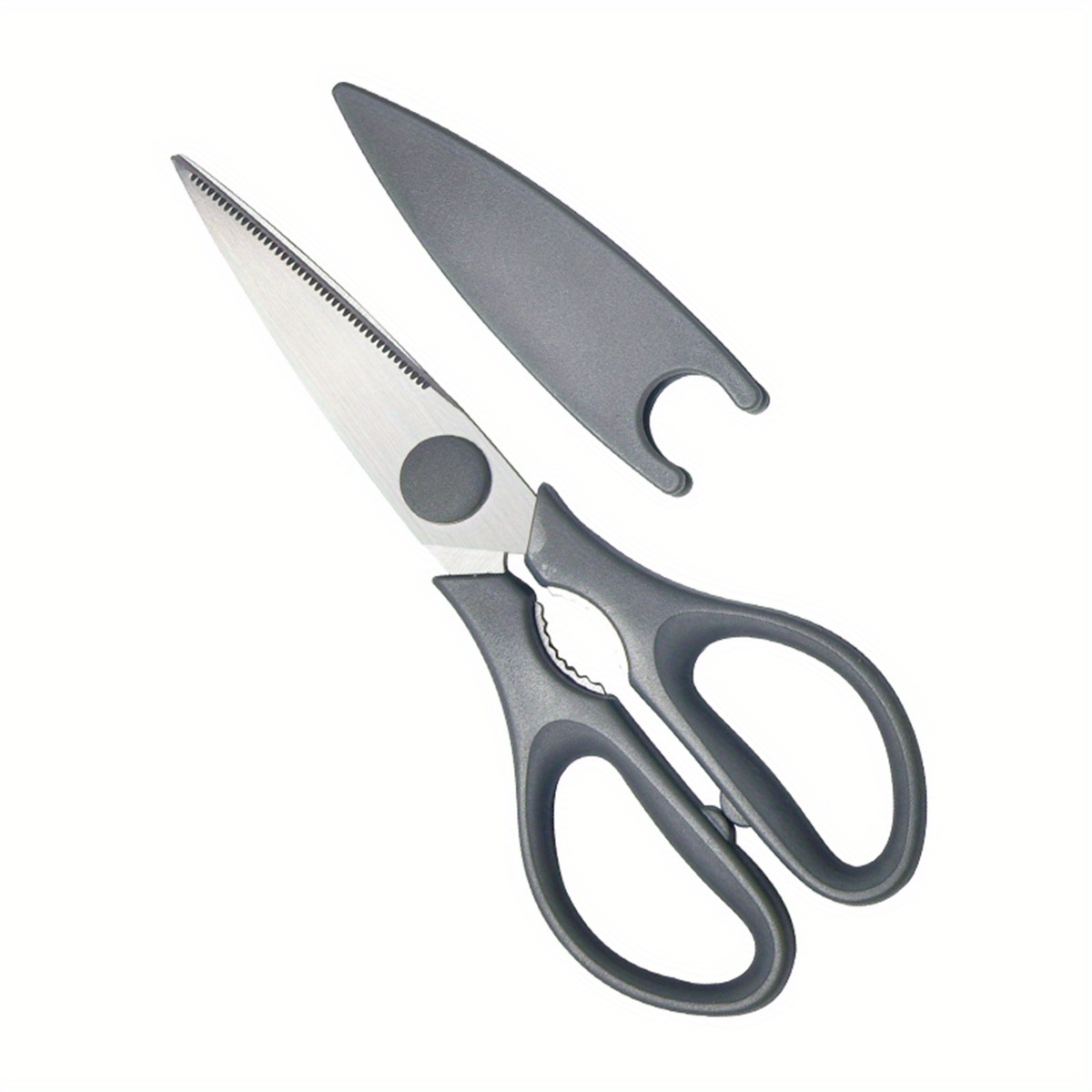  TECHEF Kitchen Shears, All Purpose Scissors, Dishwasher Safe,  Heavy Duty Meat Scissors Poultry Shears, Stainless Steel, Made in Korea  (Dark Gray) : Home & Kitchen