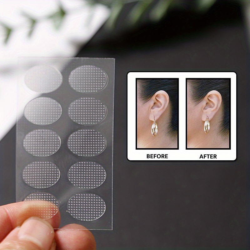 300pcs Invisible Earrings Stabilizers Earlobes Protective Waterproof Patches  Earrings Support Ear Patches For Earrings