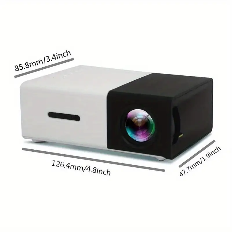 mini projector portable cartoon projector childrens gift outdoor movie projector led video projector suitable for home theater movie projector home car outdoor hdmi usb interface details 6