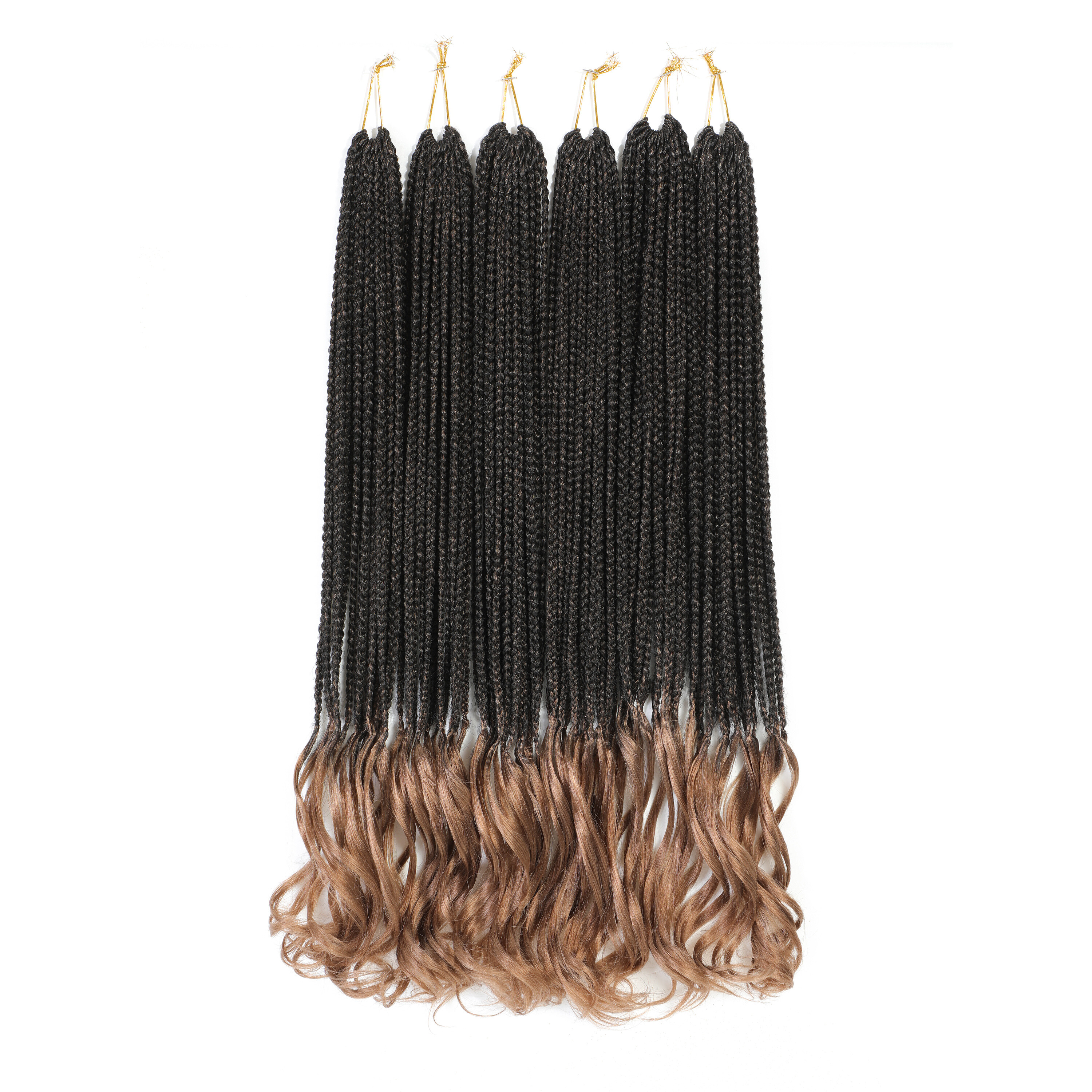 Huike Box Braids Crochet Hairpieces Box Braids With Curly - Temu