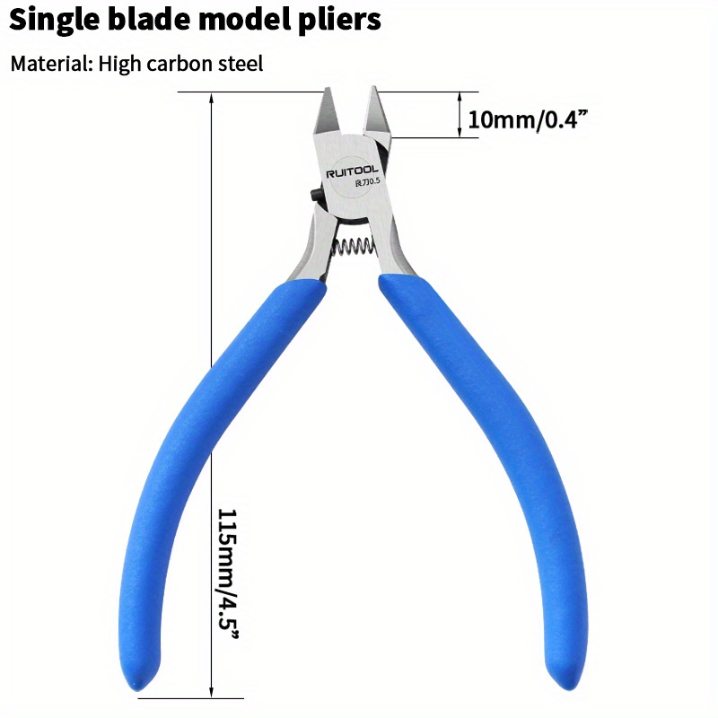 1pc 4 5 inch model nippers gundam model special tools ultra thin single edged pliers non slip grip sharp cutters for gundam model building and making details 8