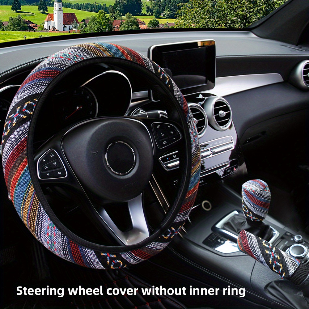 Boho Car Accessories for Women Interior Cute Set Universal Hippie Gear  Shift Cover