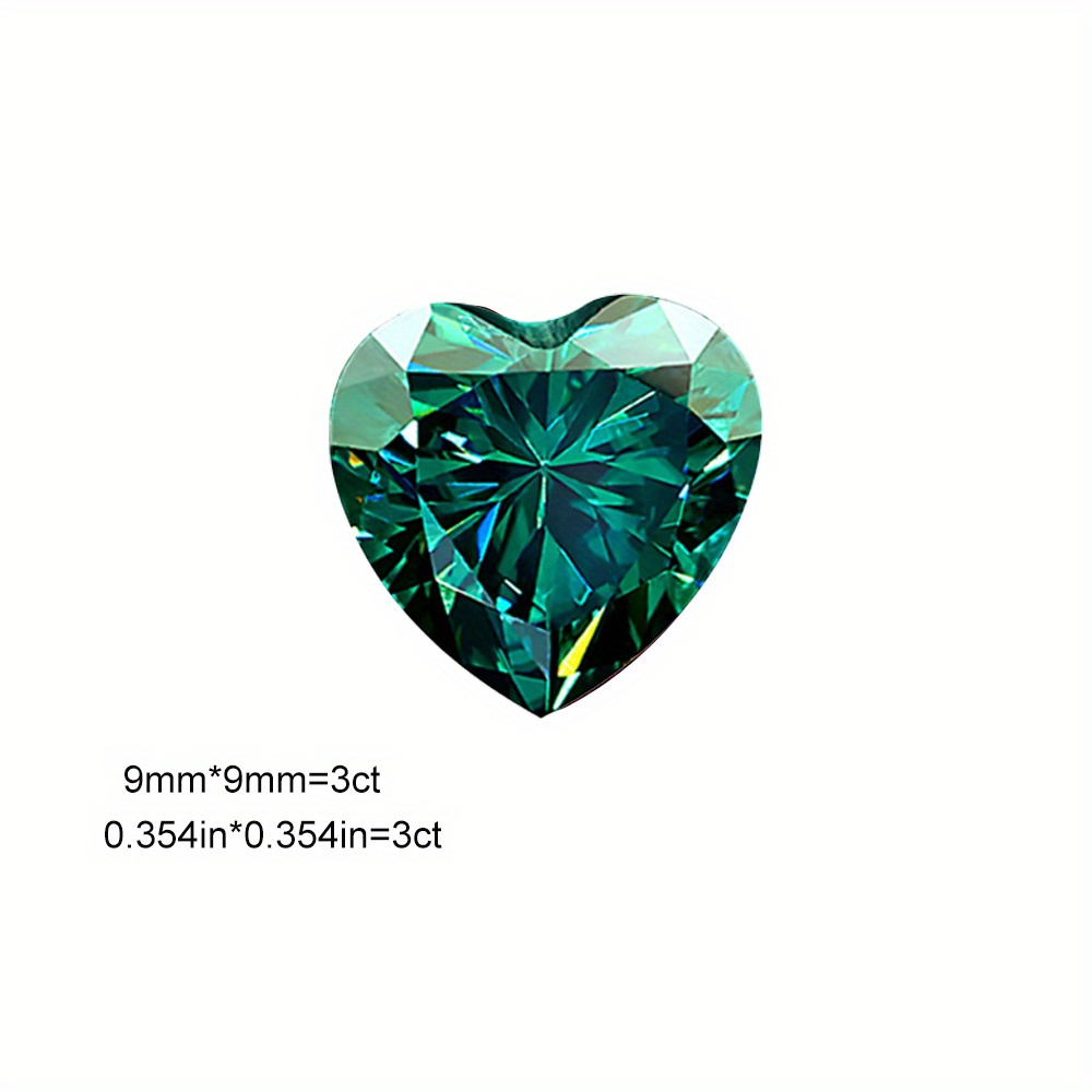 Heart Shape Moissanite Loose Stone 1ct 3ct High Quality Jewelry Match