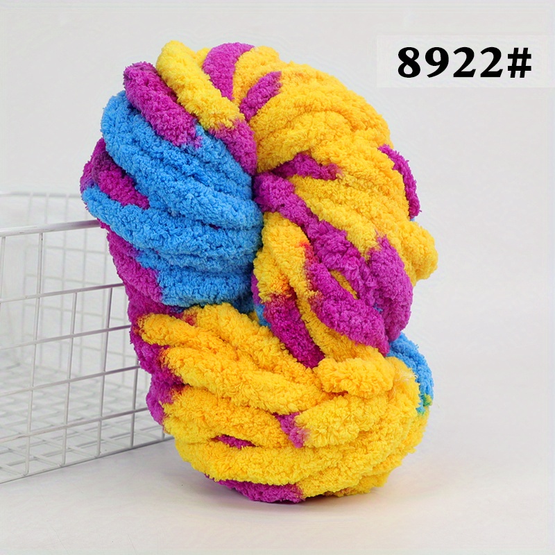  Super Chunky Chenille Yarn Hot Pink Fluffy Yarn Soft Arm  Knitting Crocheted Blanket Yarn Giant Knit Blanket?Yarn,Moms Present One  Skein 250g