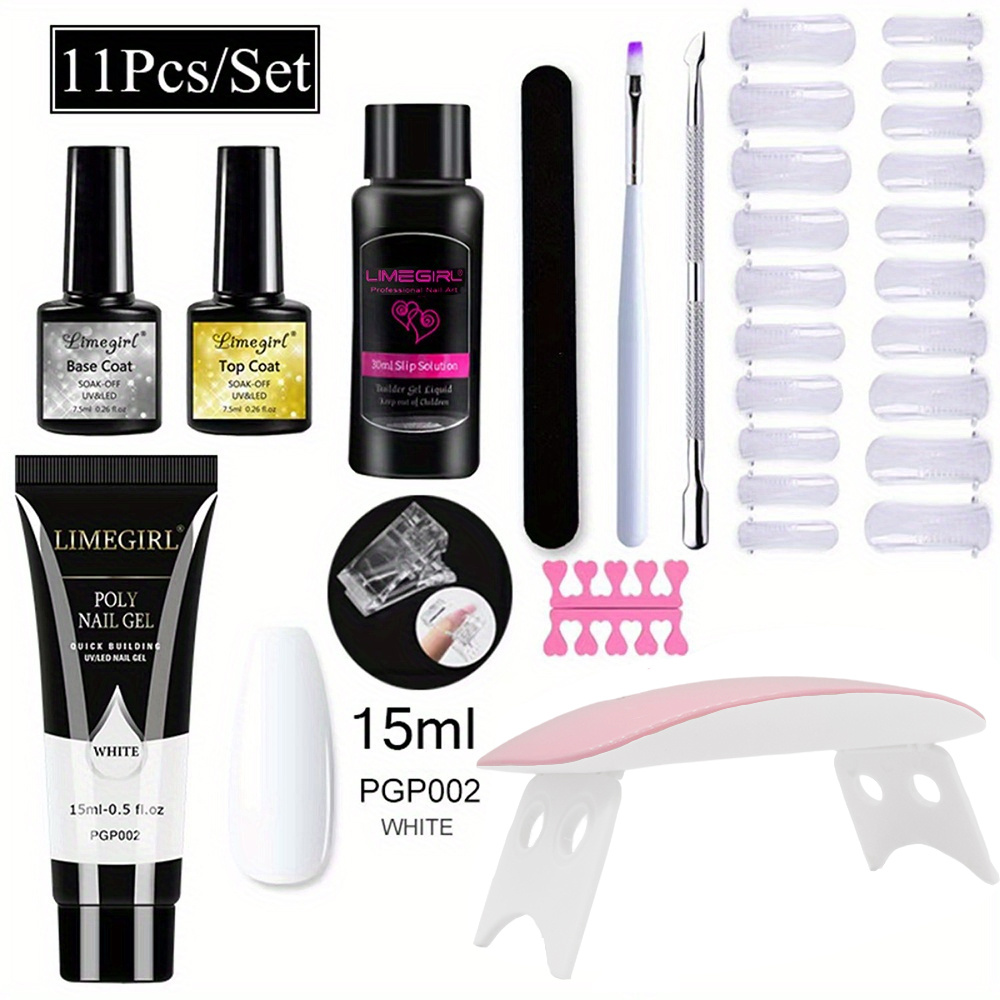Nail Set With Nail Lamp Nail Dryer Nail Drill Machine Manicure Set Kit Poly Nail Gel Kit Polish Set Soak off Nail Art Tools Sets
