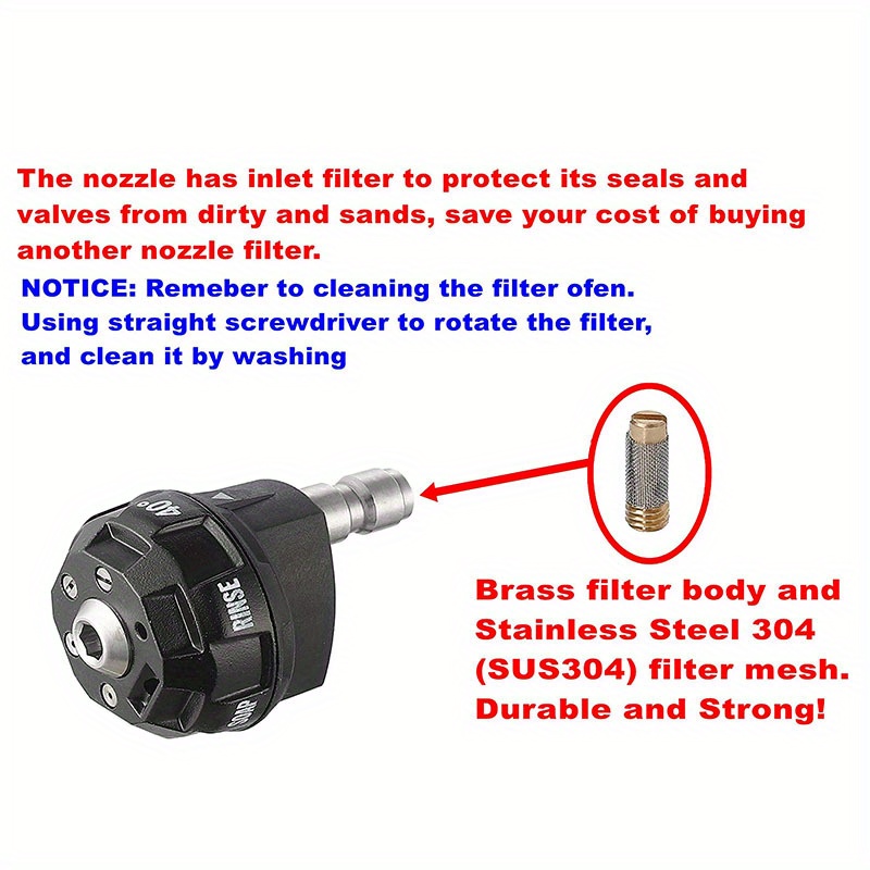 Pressure Washer Nozzle 1 Quick Change Adjustable ( ) Plug Temu