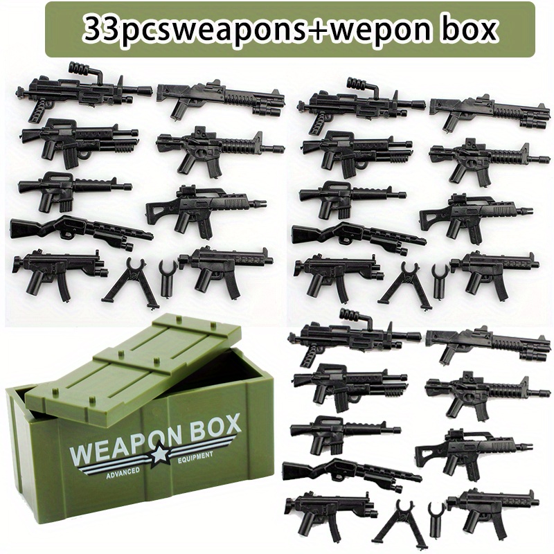 100PCS WEAPON PACK Assorted Lot Of Weapons Guns Rifles For Military Figures