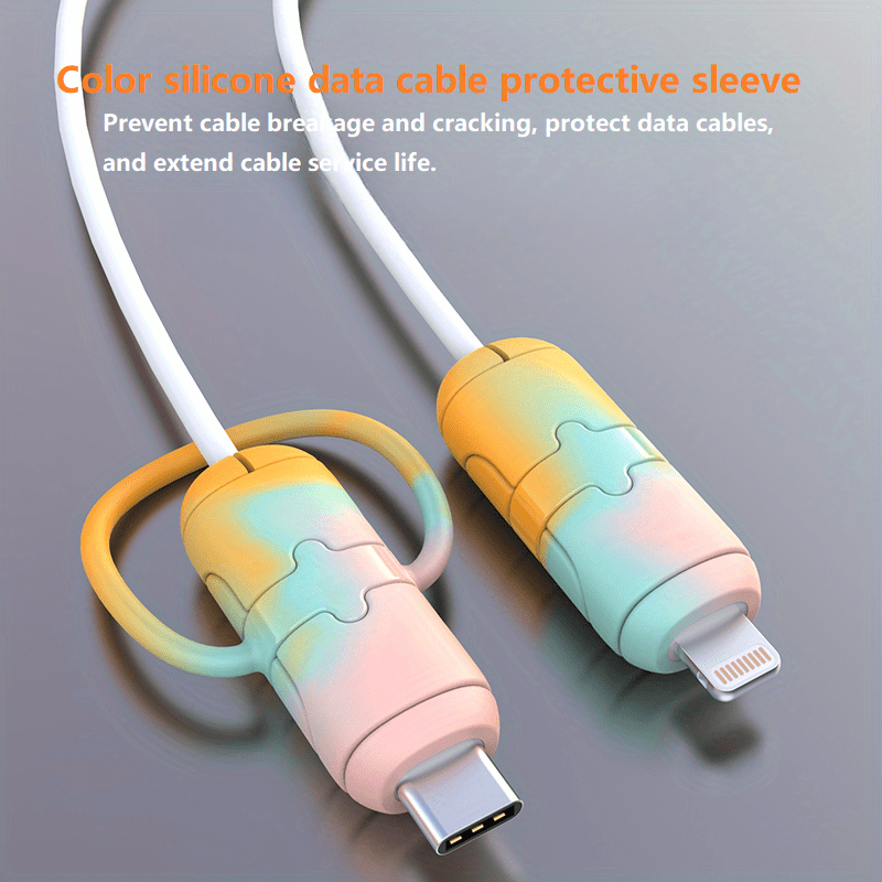 4 Piezas Protector De Cable USB Protector De Cargador - Temu