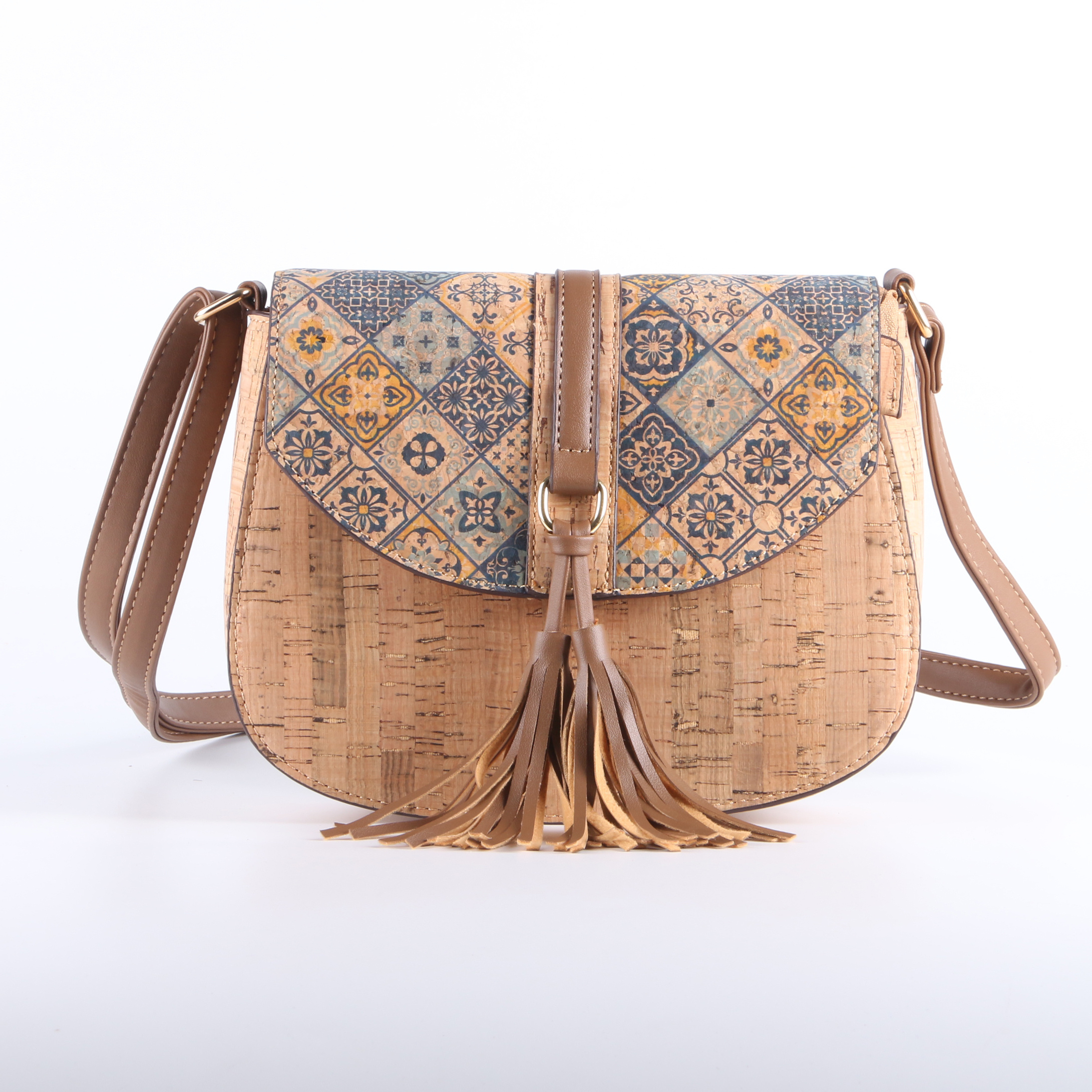 Vintage Pattern Shoulder Bag, Flap Crossbody Bag, Classic Storage