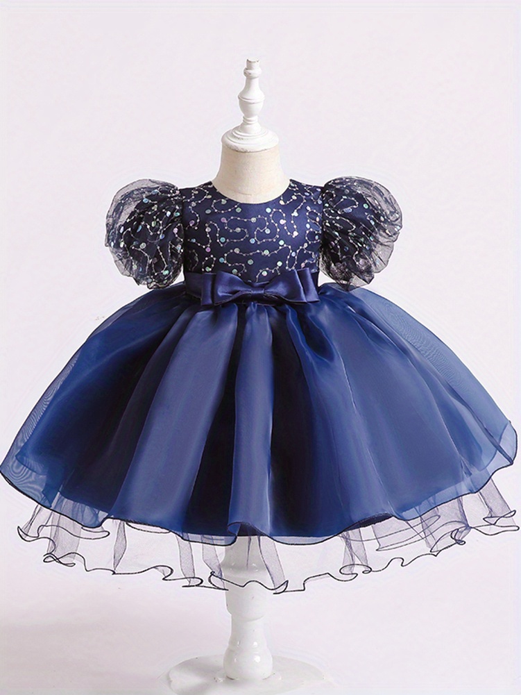 Navy blue dress outlet for baby girl