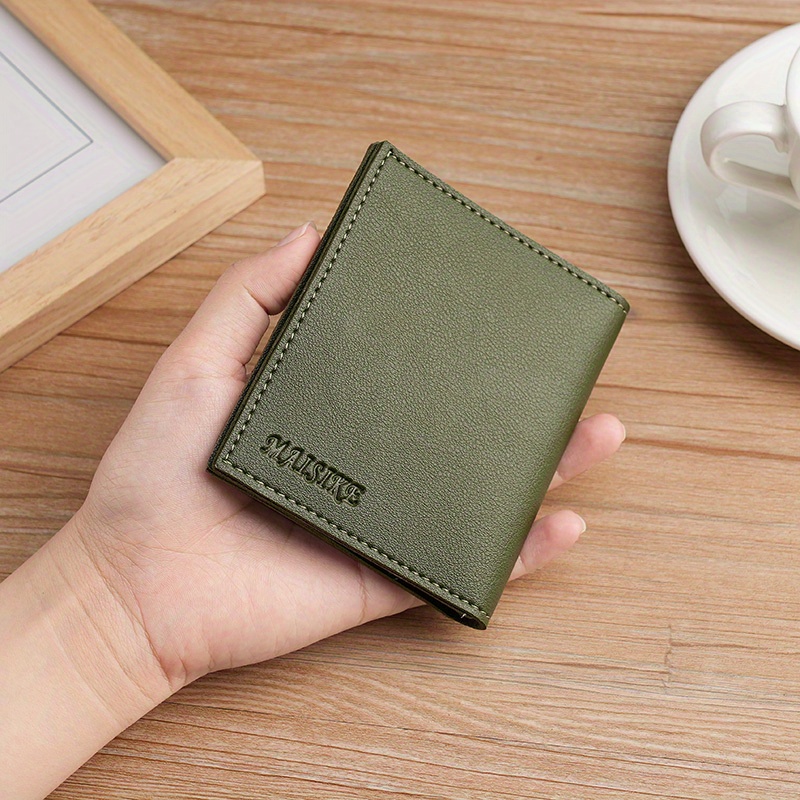 Minimalist Solid Color Coin Purse, All-Match Clutch Bifold Wallet, Portable  Slim Credit Card Holder