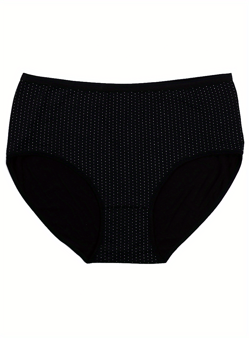 4pcs Women's Plus Size Underwear - Soft Everyday & Special Occasion Panties, Mid-Rise Coverage, Machine Washable - Bulk Pack (Black, Purple, Pink, Beige) - Elegant Basics for Bras & Outfits, Comfortable Undergarments, Versatile Style, Smooth Texture, Multipack Panties, Casual Attire