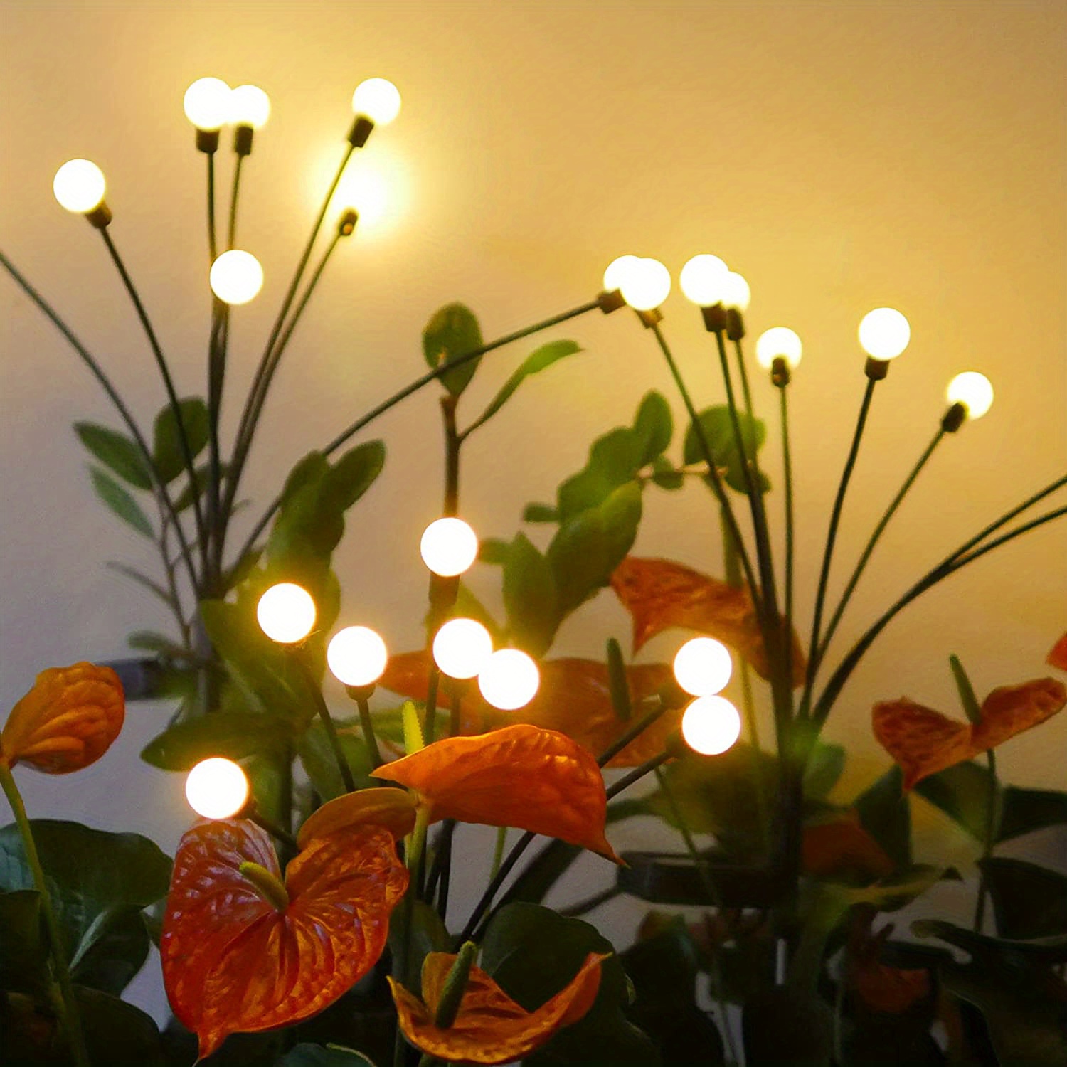 8led Solar Garden Lights Solar Swaying Light Sway Wind Solar Temu