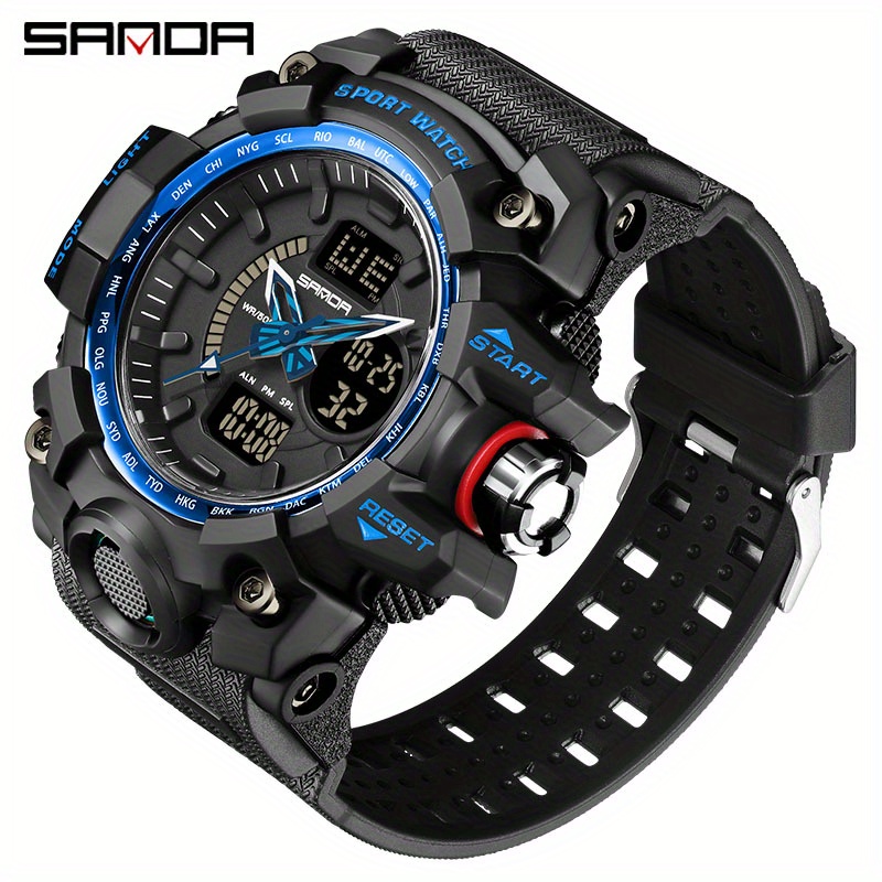 SANDA – montre de Sport de plein air pour homme, accessoire de luxe, avec  compte à rebours des calories, électronique, originale, lumineuse, nouvelle  collection