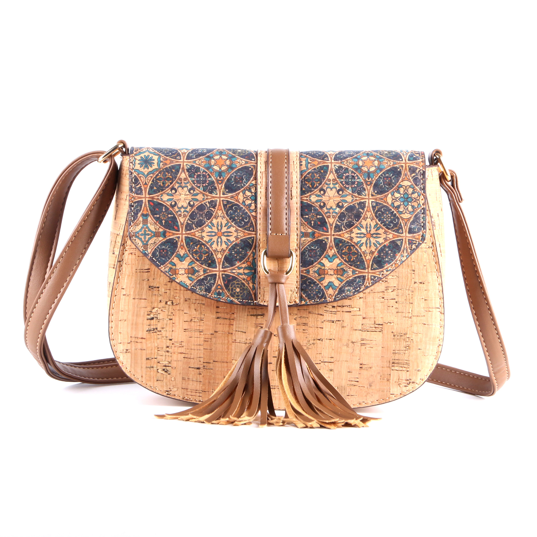 Vintage Pattern Shoulder Bag, Flap Crossbody Bag, Classic Storage