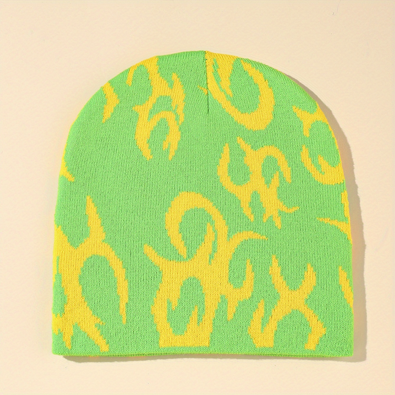 Men's Coldproof Melon Leather Hat Knitted Beanie