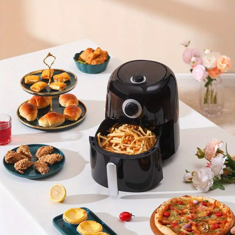 air fryer 3 6qt oven with time temp control air fryer liner intelligent automatic electric fryer new multifunctional large capacity oil free smoke free low fat 110v non stick fryer potato chips roast fried chicken french fries details 4