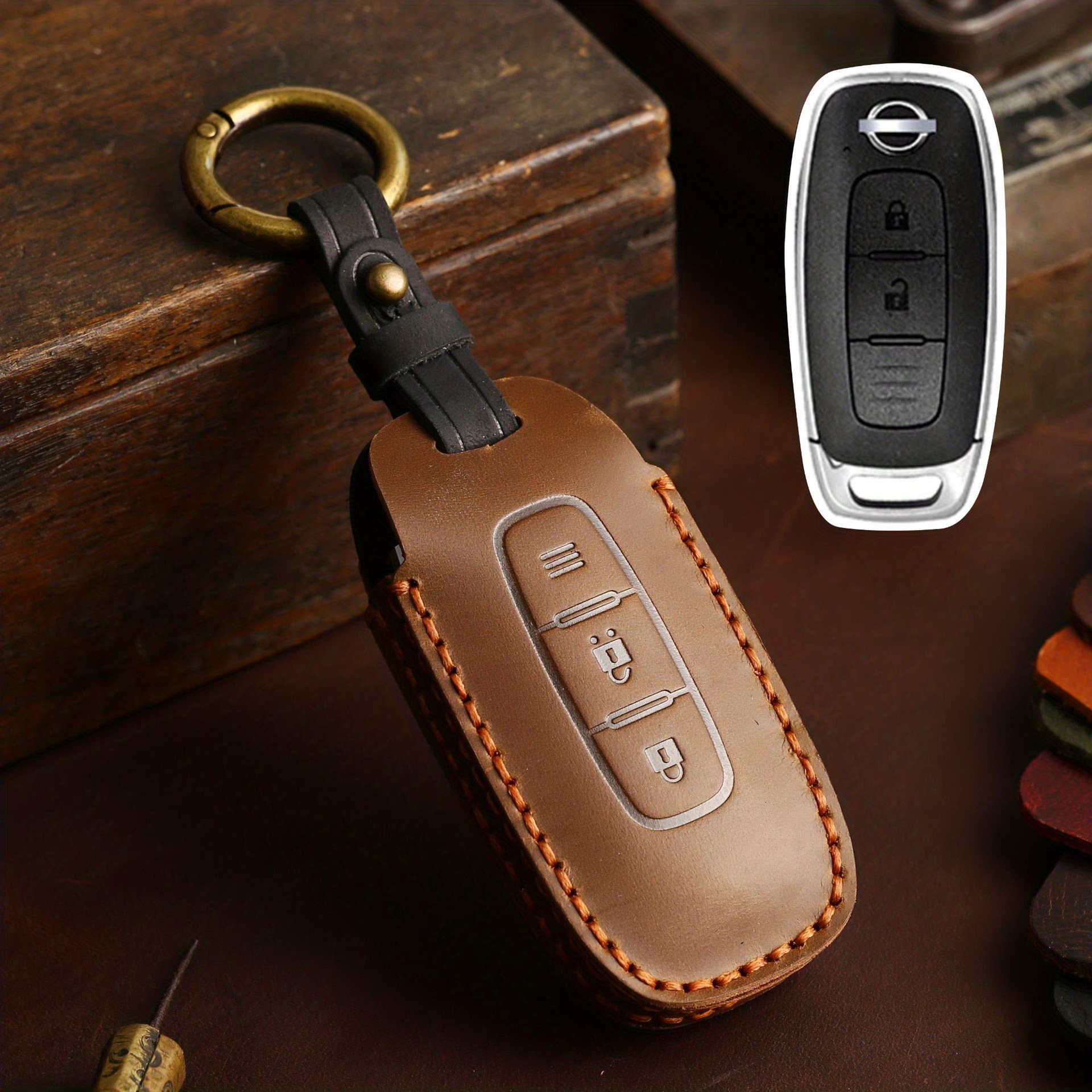 Genuine Leather Car Key Case Car Key Storage Box Für Dongfeng New