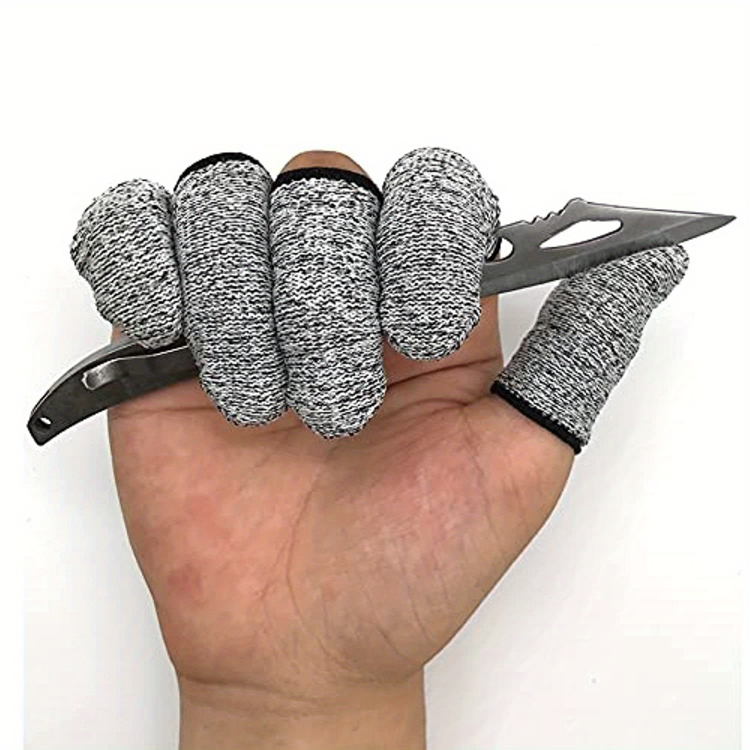 8 Slice Stainless Steel Finger Protector Safe Guard Knife Cutting