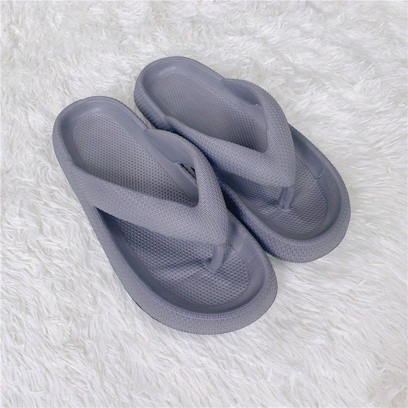 Privo Penny Womens White Gray Flip Flops Size 10 M