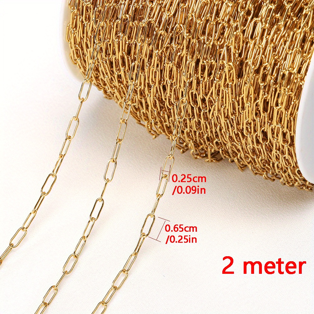 /78.74inch Stainless Steel Chain Golden Chains For Necklace Bracelet Choker Jewelry Making Components