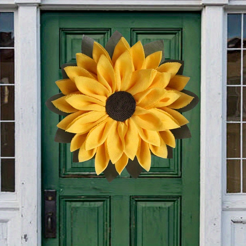 Artificial Sunflower Wreath Irish Wreath Sun Flower Wall Temu