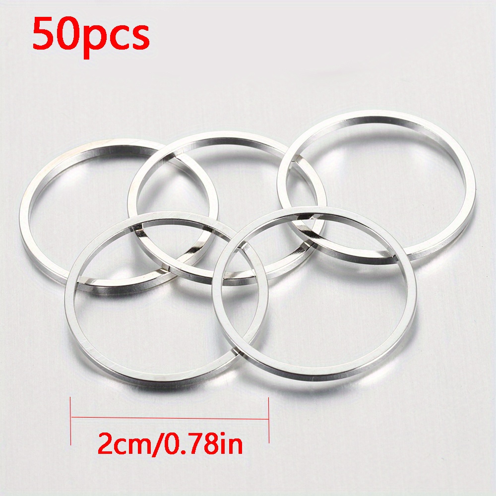 Metal Hoops Earring Wires Connectors Closed Circle Rings - Temu