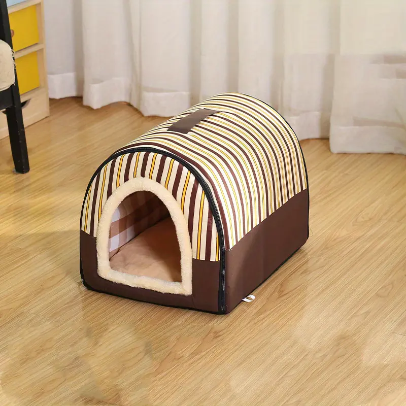 four seasons universal creative cat house plush warm dog nest dog bed soft removable dog house nest details 8