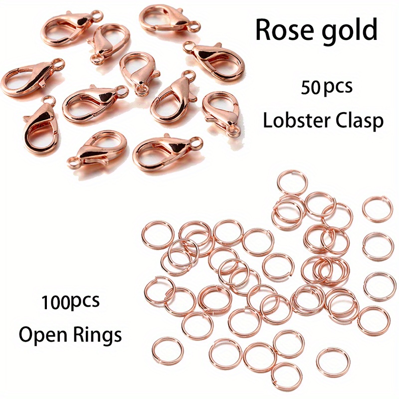 Lobster Clasps And Open Jump Ring Sets Jewelry Clasp Lobster - Temu