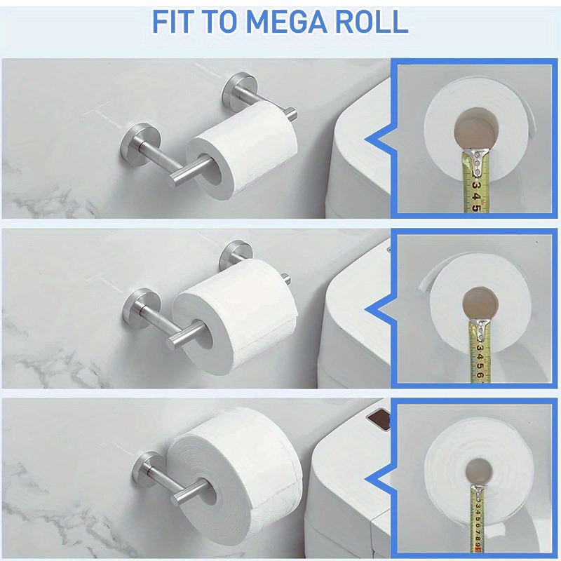 Toilet Paper Holder With Shelf , Toilet Paper Holder Wall Mounted Toilet  Paper Storage , Double Roll Tissue Holder Dispenser Bathroom Toilet Paper  Ho