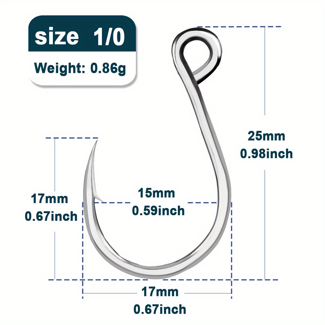 Generic Inline Single Hook Big Eye Single Hook Replace The Treble Hook  12pcs/pack Fishhooks For Live Bait Single Fishing Hooks @ Best Price Online