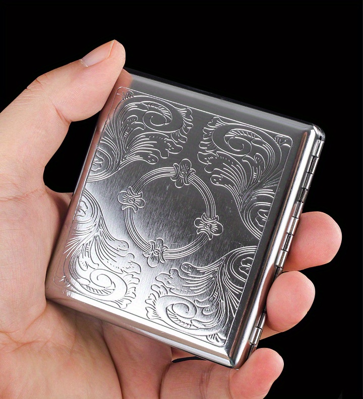 Men's Cigarette Case with Gift Box for 20pcs Vintage Metal Cigarette Box on  Sale