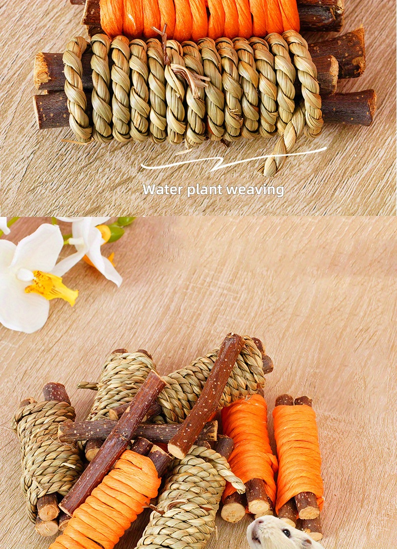 Pet Rabbit Molar Apple Branch Roll 3