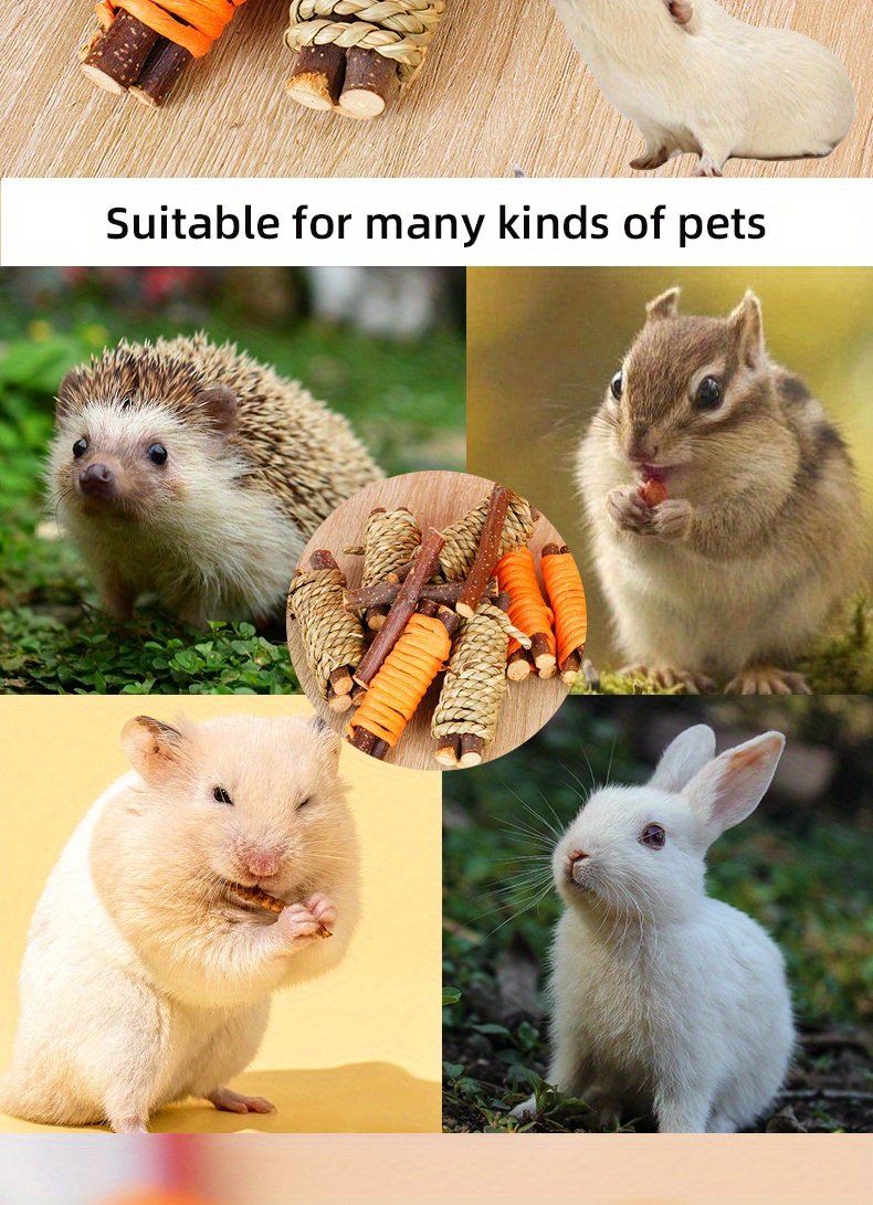 Pet Rabbit Molar Apple Branch Roll 4