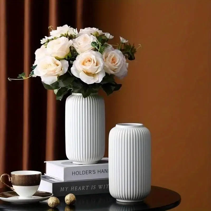 1pc Modern Minimalist Style Flower Vase, European Creative Living Room  Decorative Flower Arrangement Holder