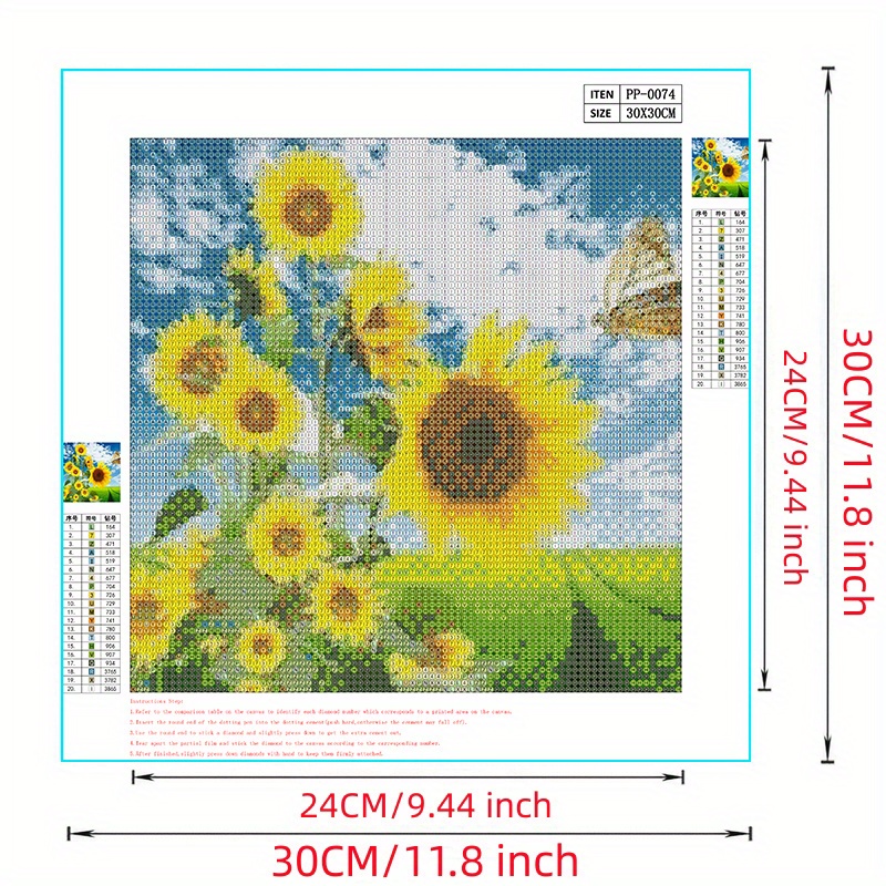 Diy 5d Diamond Painting Kit Sunflower Painting Wall Art - Temu