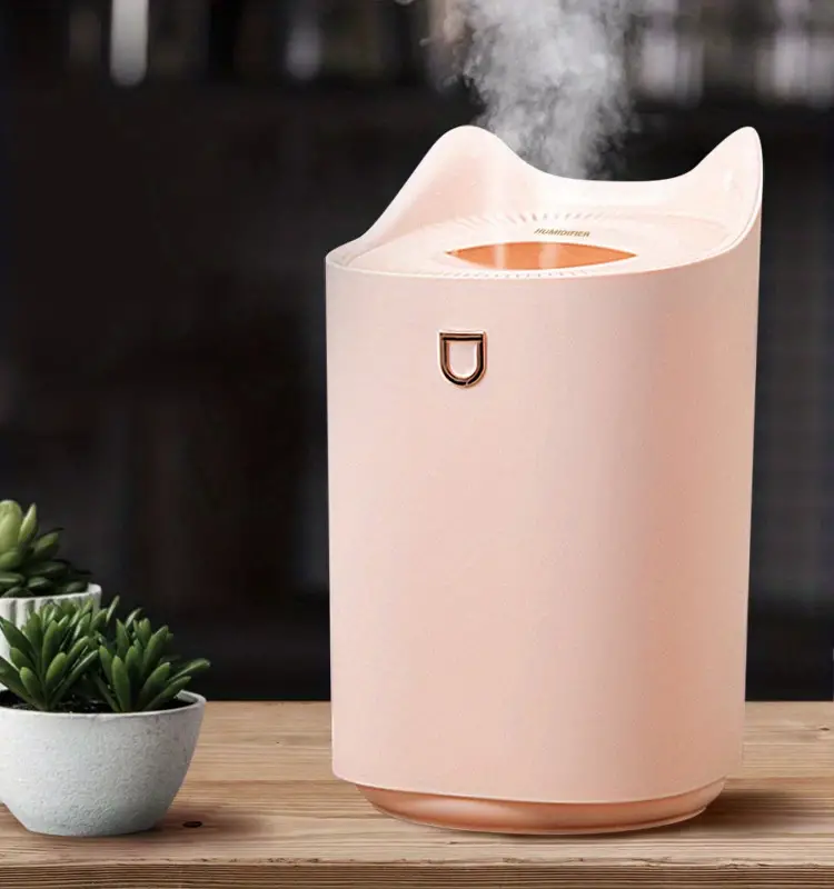 1pc 3000ml colorful atmosphere light humidifier large capacity cool mist dual spray port usb personal desktop for bedroom travel office home details 7
