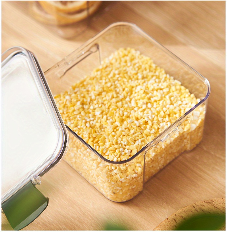 Square Food Storage Containers Flip Top Lids Clear Airtight Temu