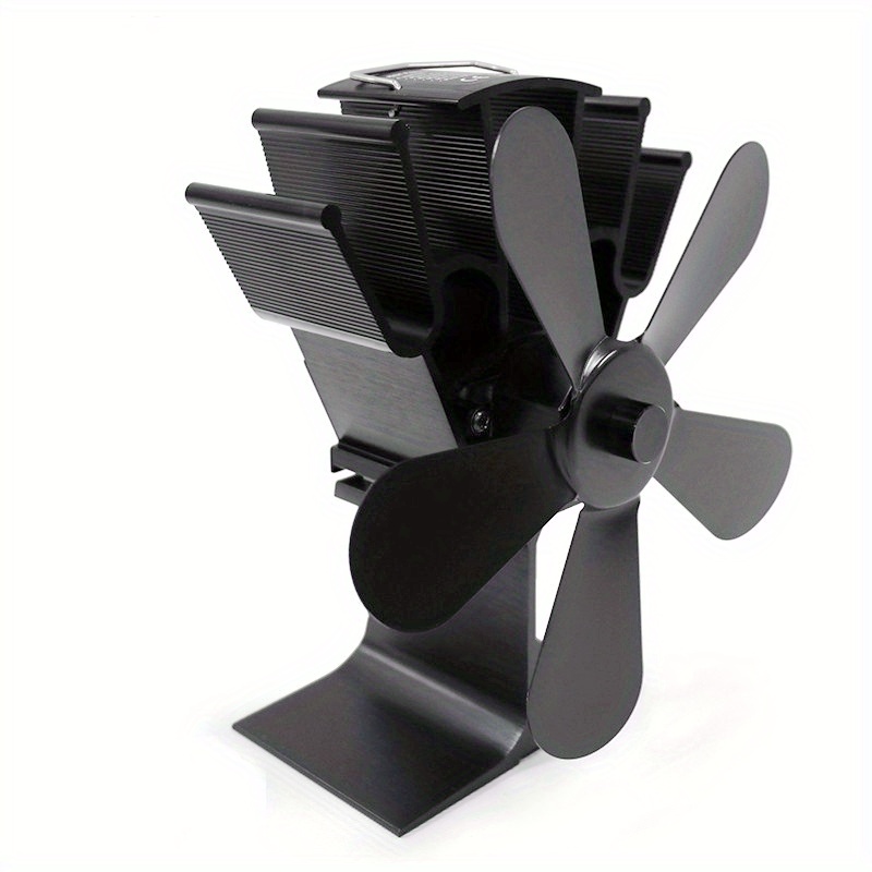 1pc, 5 Blades Fireplace Fan Wood Stove Fan, Fireplace Fan For Wood Stove,  Heat Powered Stove Fan Log Wood Stove Accessories