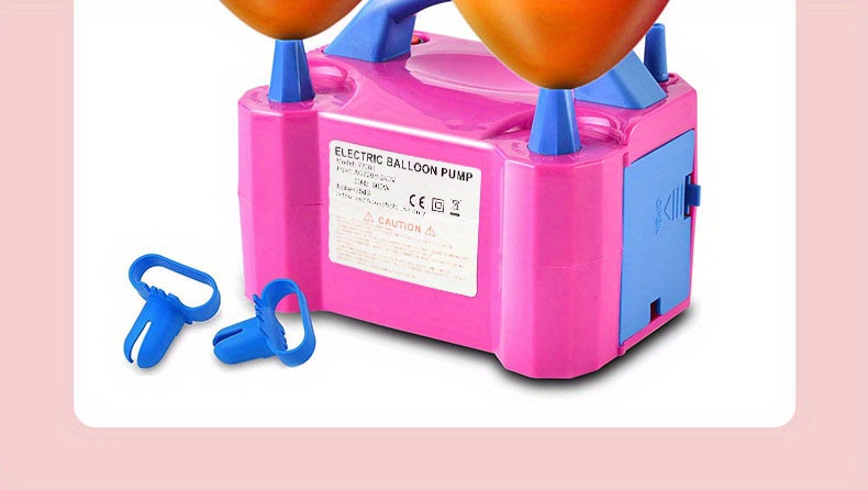Pompe à ballon électrique, gonfleur portable à double buse Globos Machine,  souffleur de ballon à air, compagnon pour support de colonne d'arc de ballon  de fête 110V 600W pompe à air rose